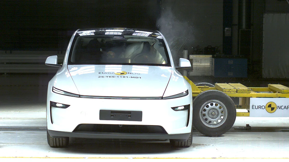 מודל Y שוב מצטיינת במבחני הריסוק של Euro NCAP טסלה מודל ט מבחן ריסוק