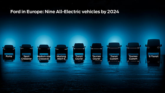 פורד תשיק 7 רכבים חשמליים עד לשנת 2024