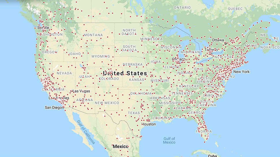 טסלה Supercharger USA