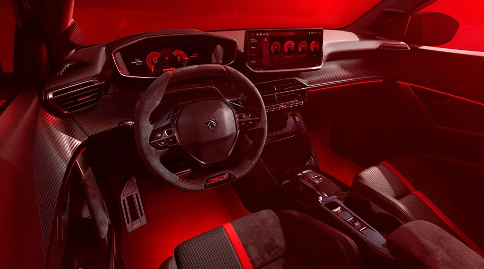 פיג'ו e-208 GTI תא הנוסעים