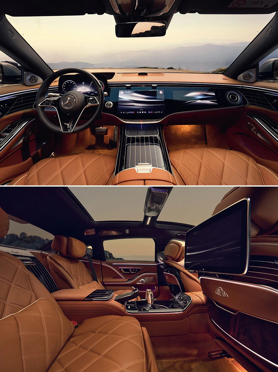 מרצדס מייבאך S קלאס החדשה תא הנוסעים