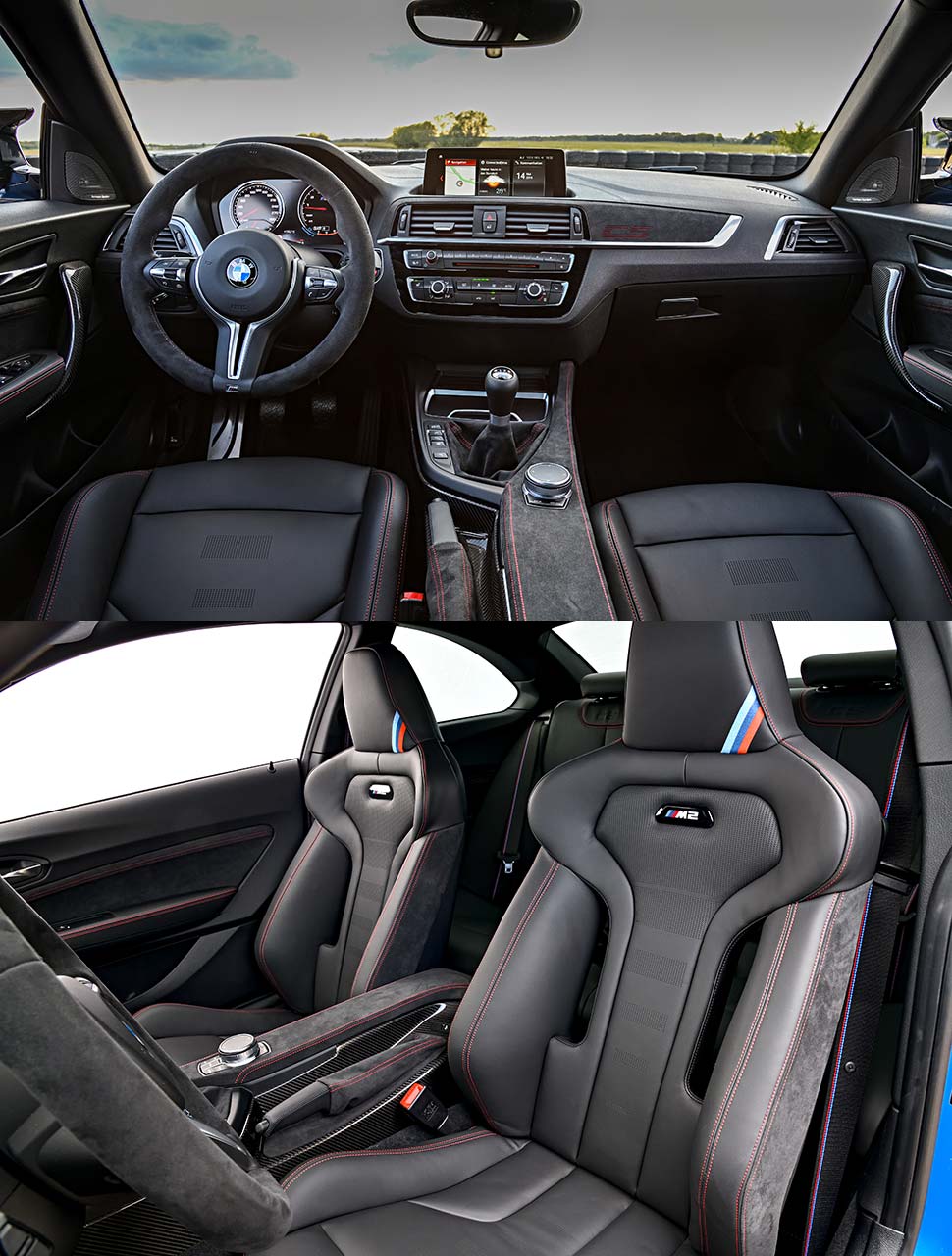 מושבי M Sport ושימוש נרחב באלקנטרה ב.מ.וו M2 CS תא הנוסעים