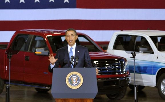 הנשאי אובמה מכריז על יעד צריכת הדלק ל-2025