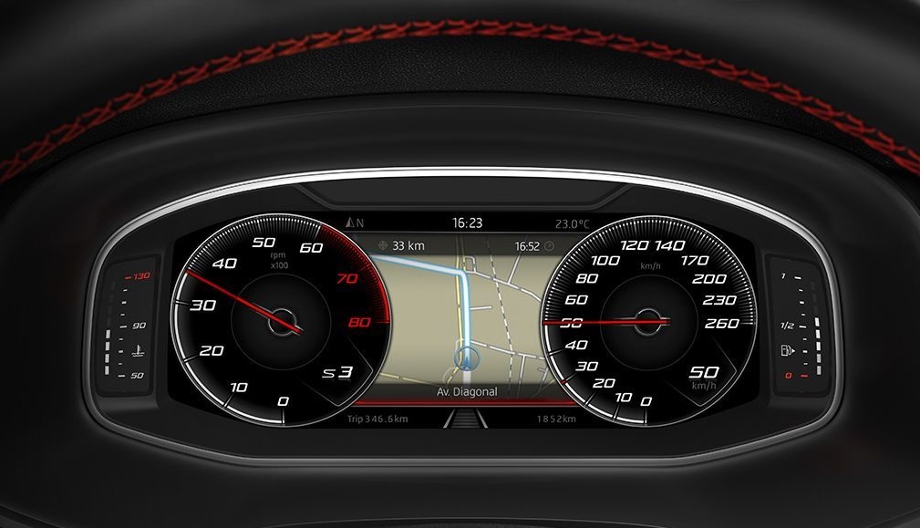לוח מחוונים דיגיטלי לדגם 1.5TSI FR סיאט לאון לוח מחוונים דיגיטלי