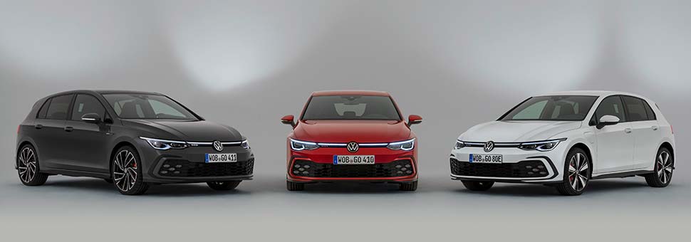 משפחה של 3 דגמים 2020 פולקסווגן גולף GTI החדשה